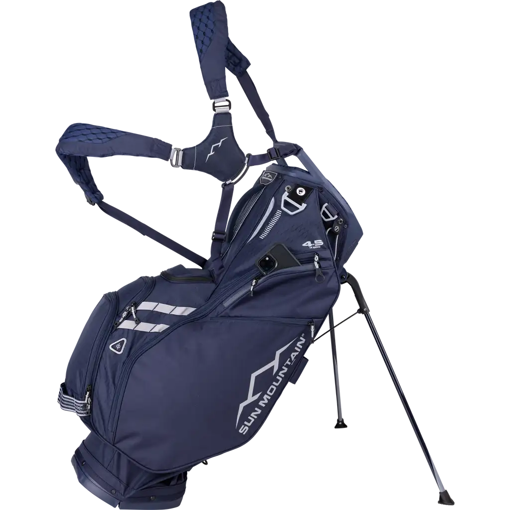 Golf stand bag SUN MOUNTAIN 4 ways grey black shoulder strap newest rain cover all zip