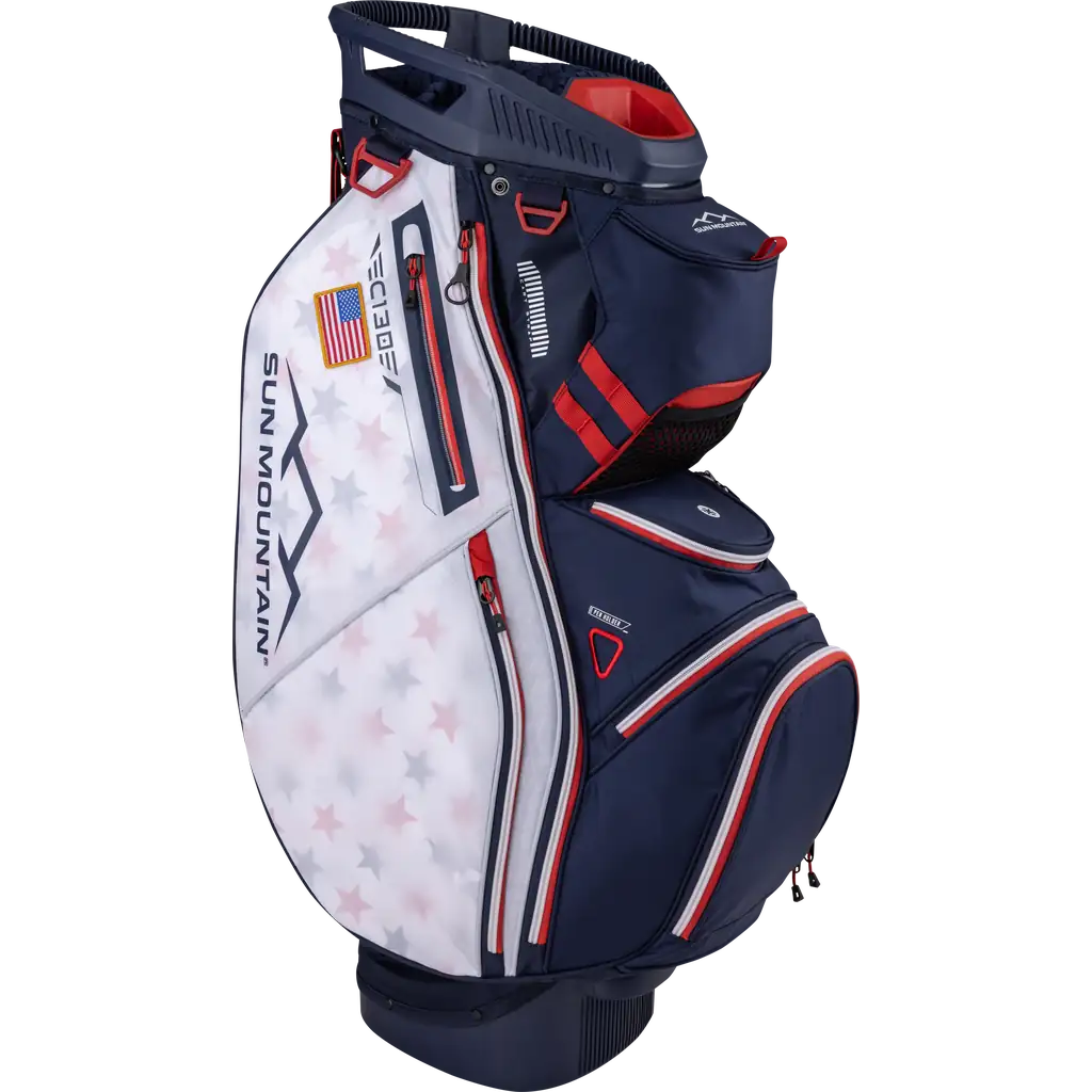 SUN Mountain USA C130S Cart Bag RED WHITE AND BLUE 14 deals slot