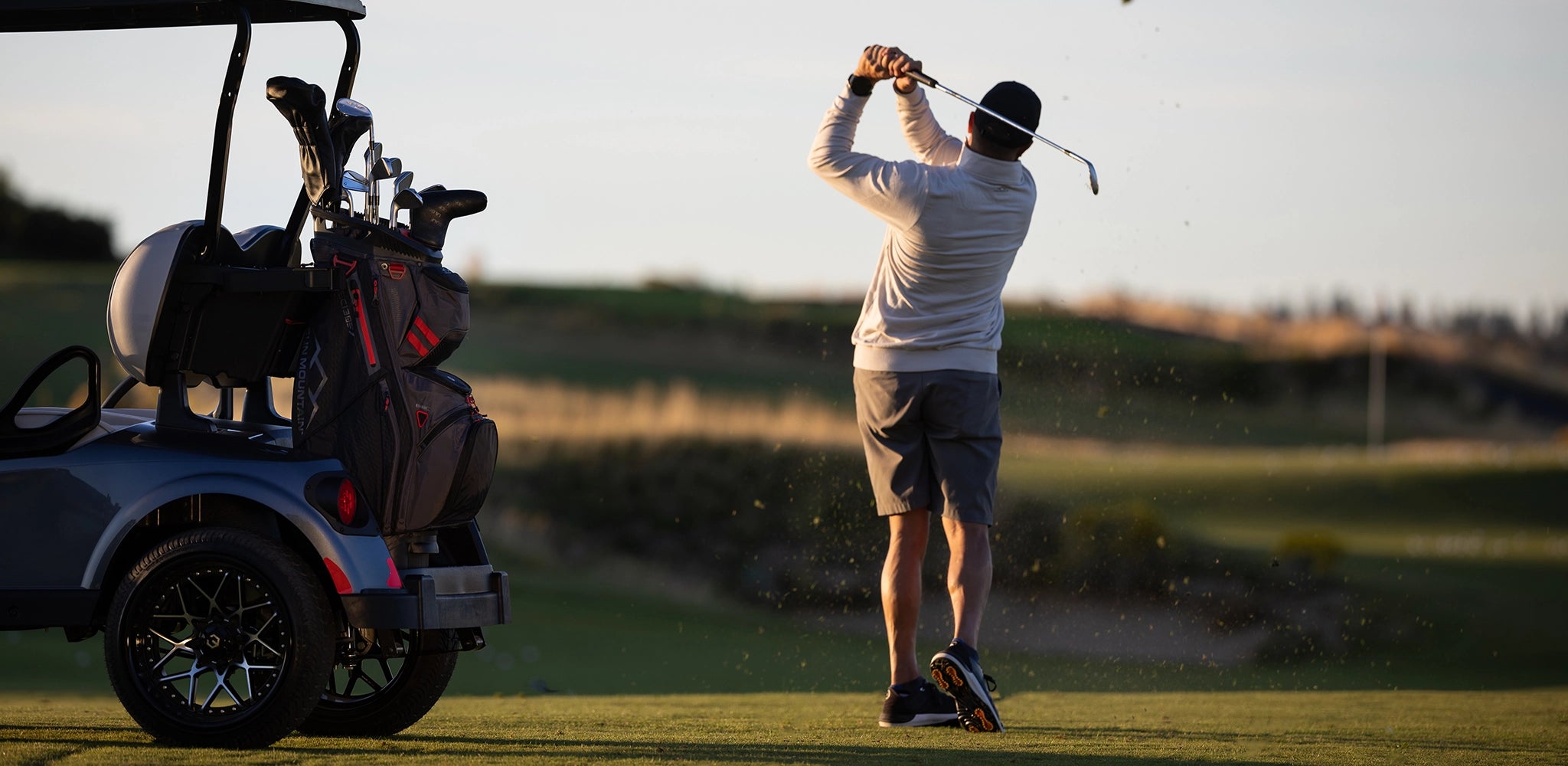 C-130 Cart Bag on a golf cart